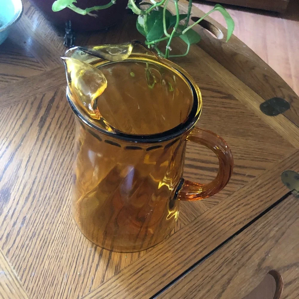 Amber Glass Pitcher